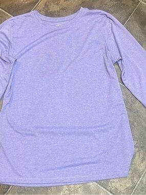 Athletic Works Lavender Heather Crew Neck Long Sleeve